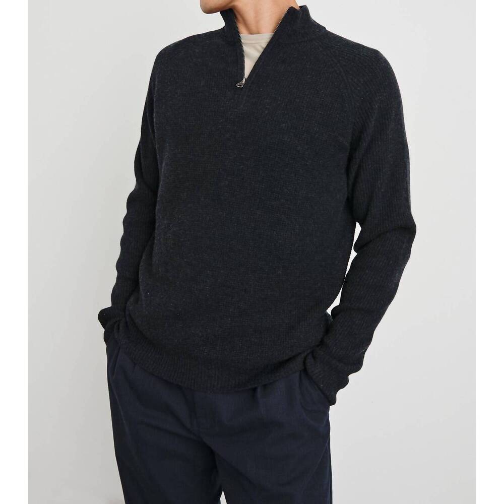 NEW RAILS stark quarter zip sweater in cast iron